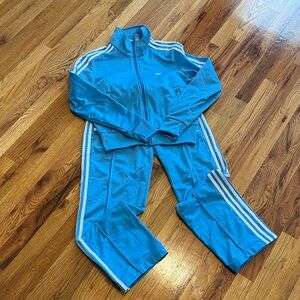 Adidas Sky Blue Tracksuit with White Accents